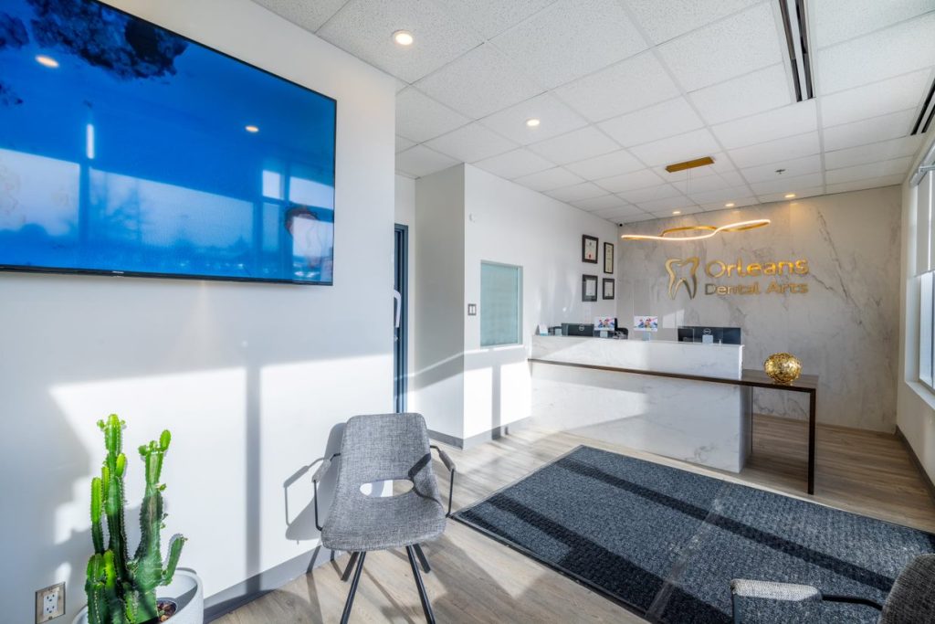 Orleans Dental Arts front desk and waiting area